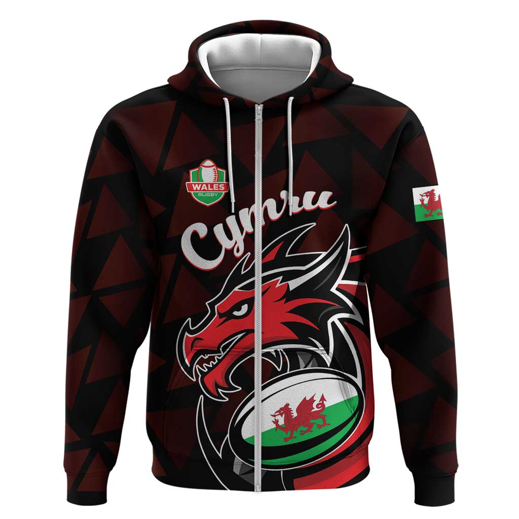 Custom Wales Rugby Hoodie Cymru Y Ddraig Goch LT01