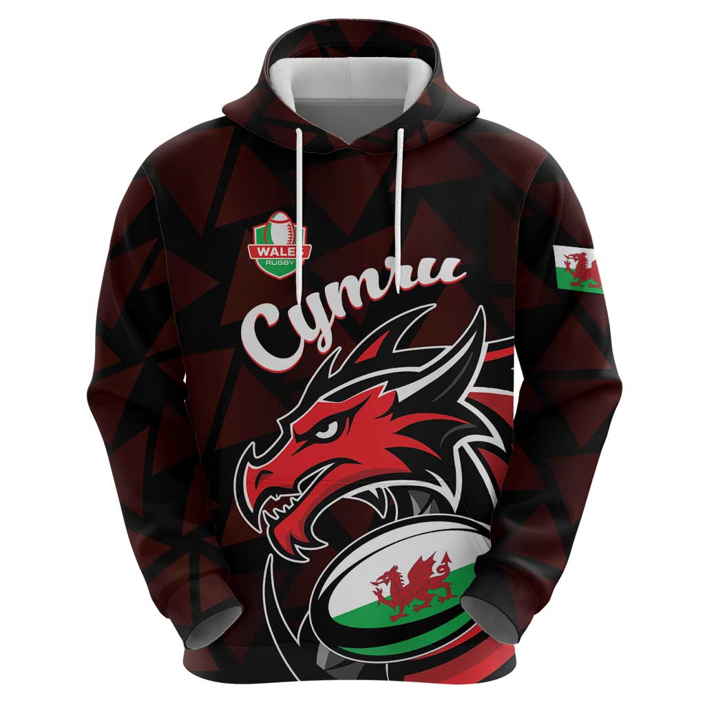 Custom Wales Rugby Hoodie Cymru Y Ddraig Goch LT01