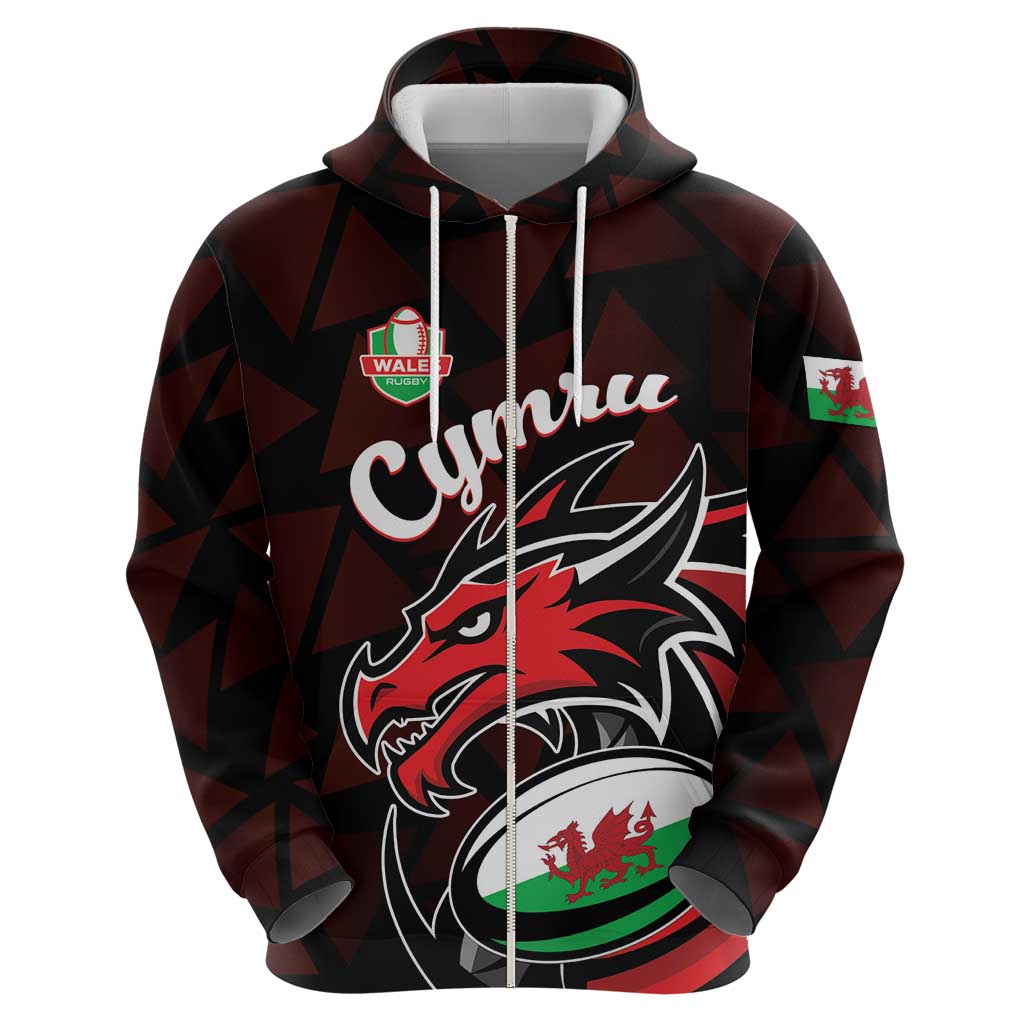 Custom Wales Rugby Hoodie Cymru Y Ddraig Goch LT01
