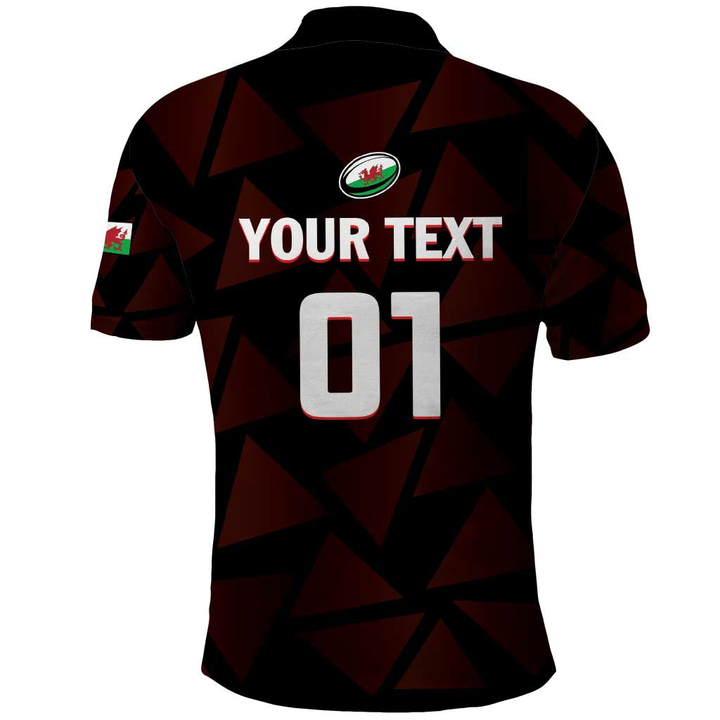 Custom Wales Rugby Polo Shirt Cymru Y Ddraig Goch LT01