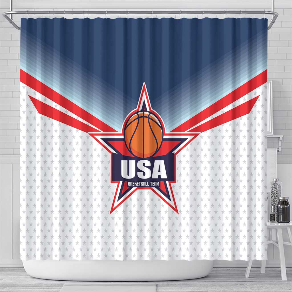 USA Basketball Team Shower Curtain Shine Like Stars LT01