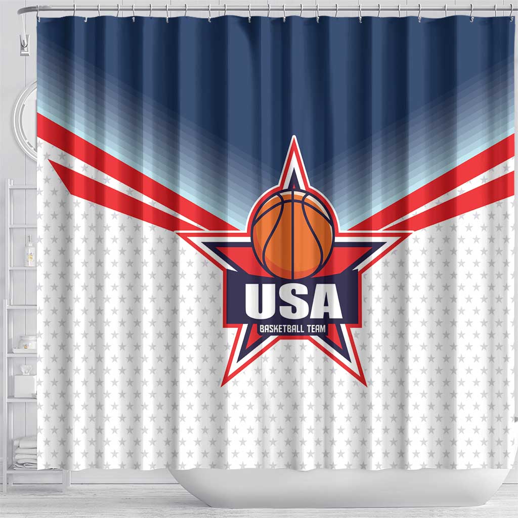 USA Basketball Team Shower Curtain Shine Like Stars LT01