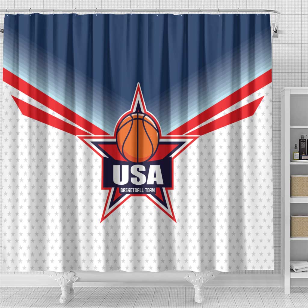 USA Basketball Team Shower Curtain Shine Like Stars LT01