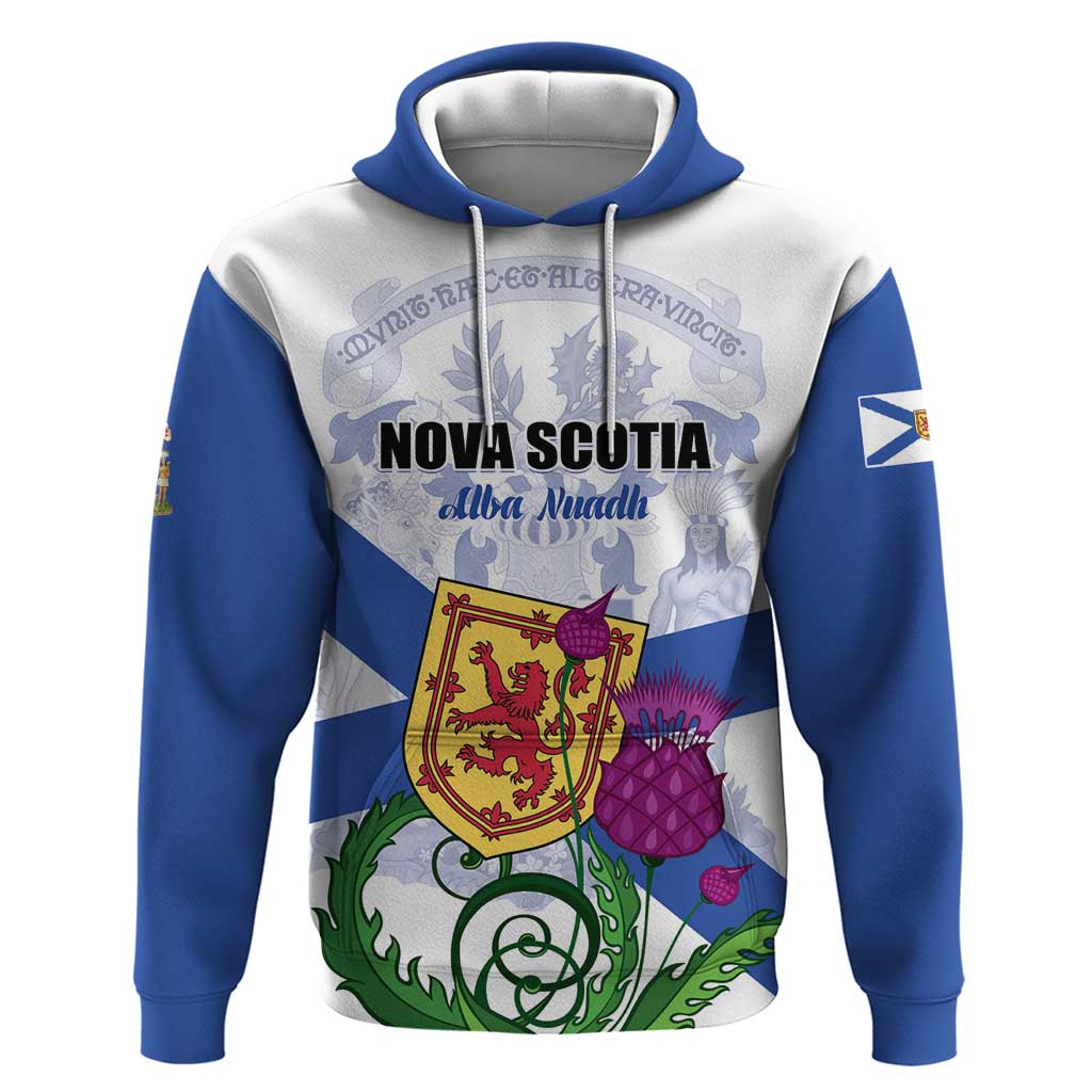 Personalized Canada Nova Scotia Province Hoodie One Defends and The Other Conquers LT01