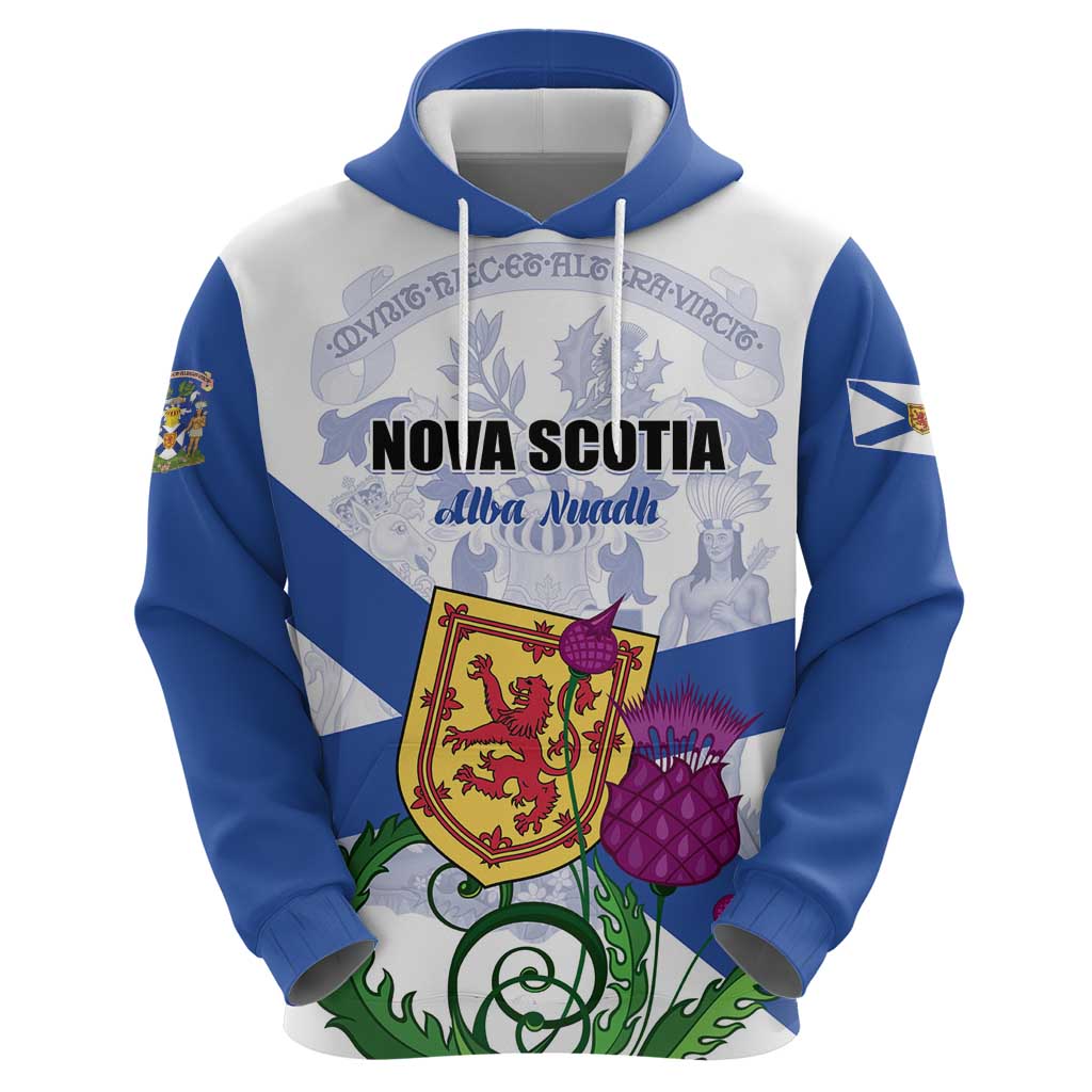 Personalized Canada Nova Scotia Province Hoodie One Defends and The Other Conquers LT01