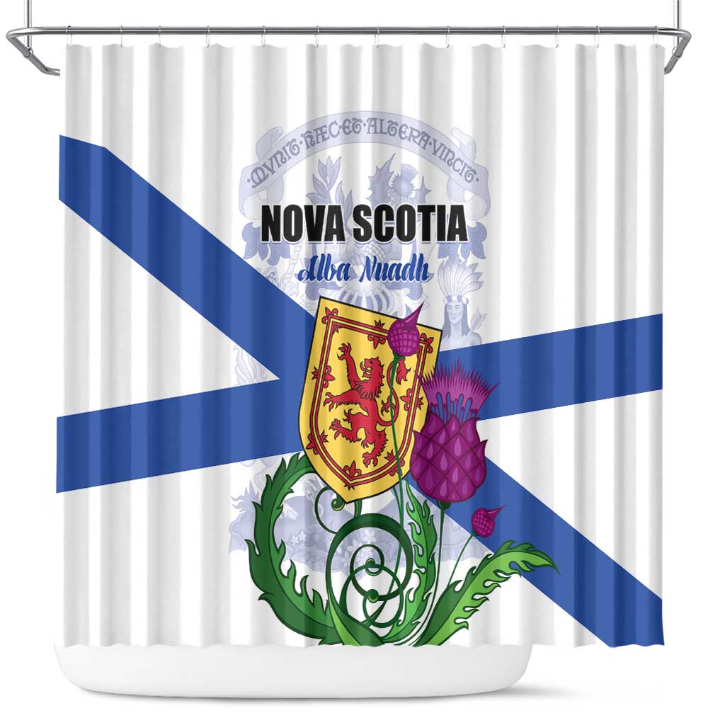 Canada Nova Scotia Province Shower Curtain One Defends and The Other Conquers LT01