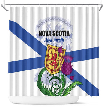 Canada Nova Scotia Province Shower Curtain One Defends and The Other Conquers LT01