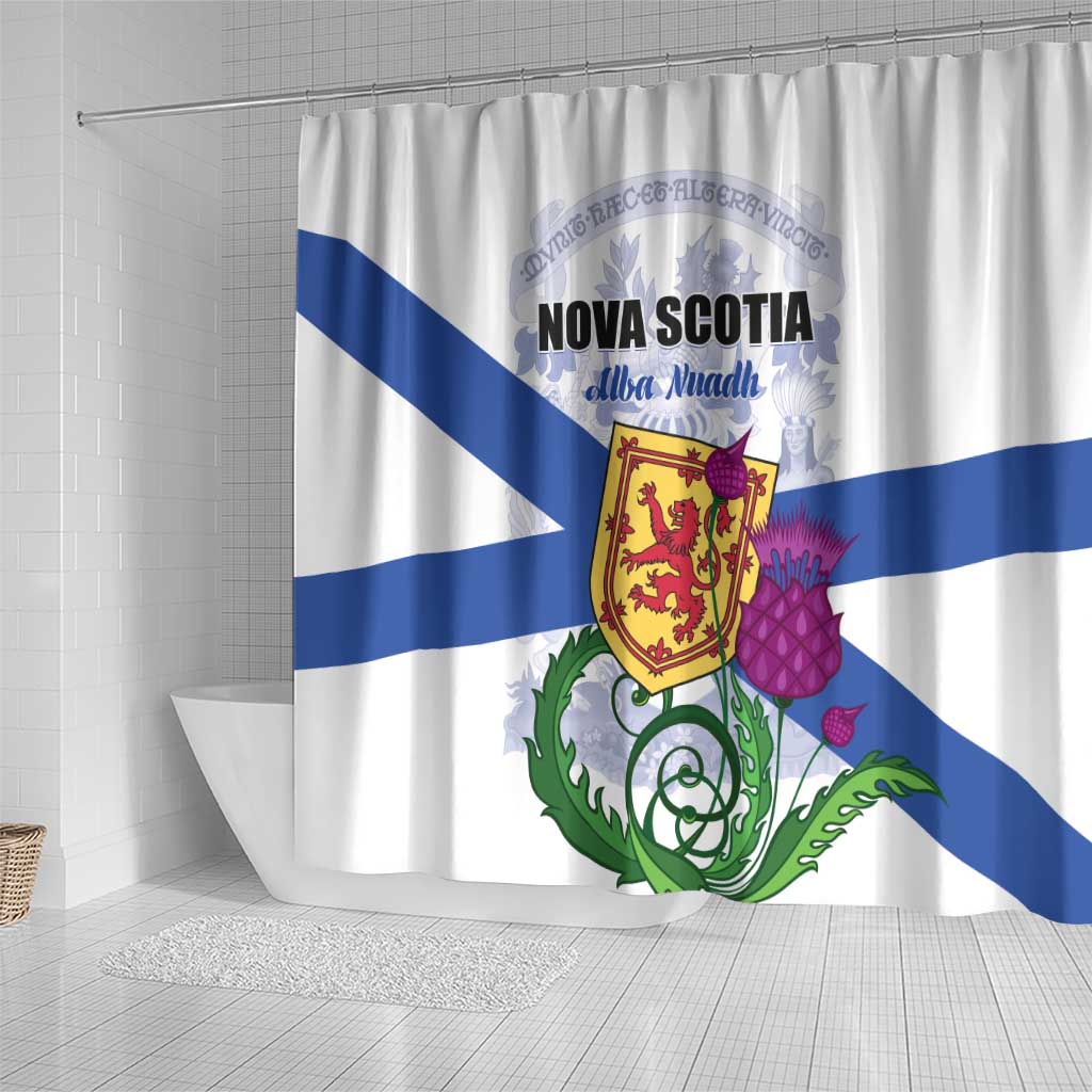 Canada Nova Scotia Province Shower Curtain One Defends and The Other Conquers LT01