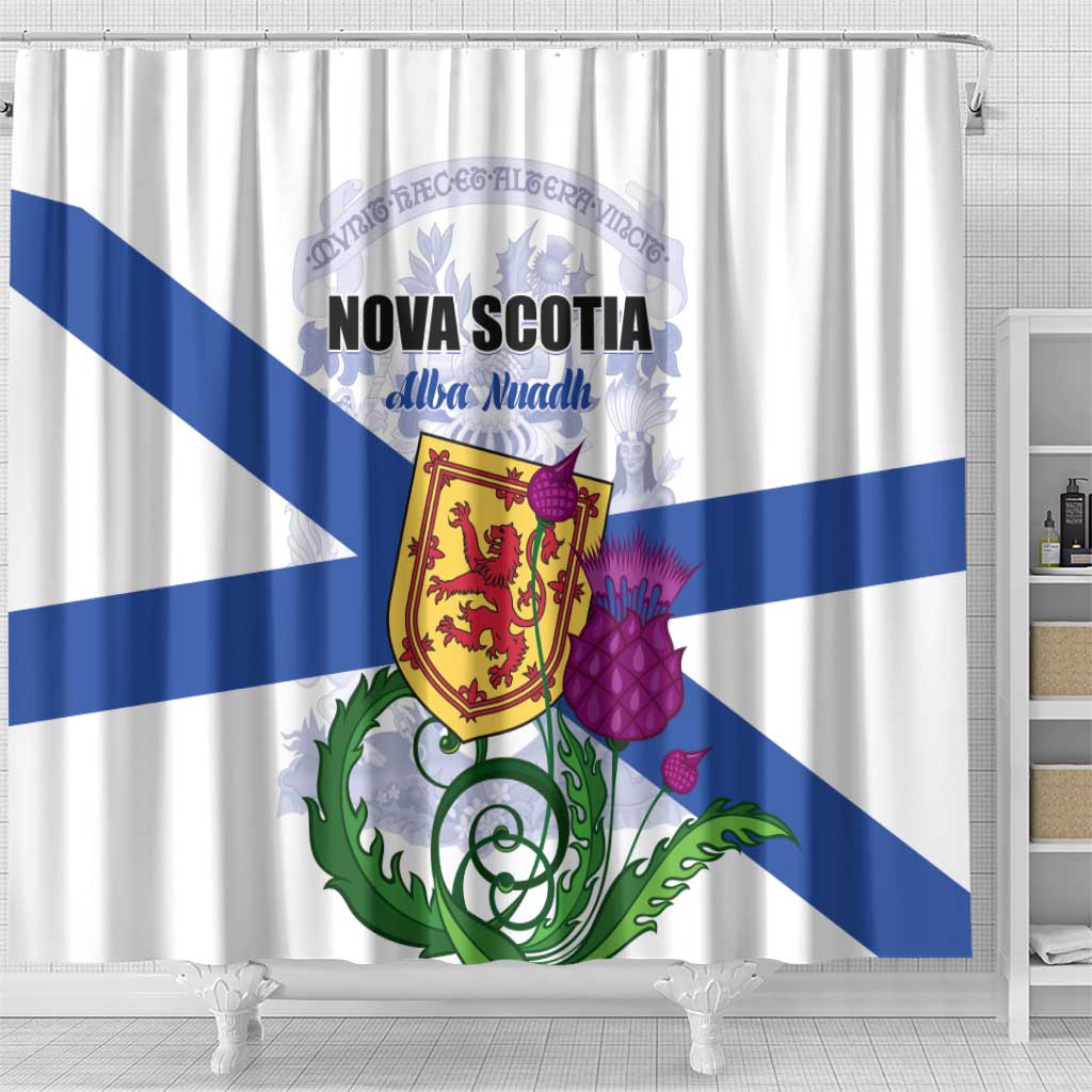 Canada Nova Scotia Province Shower Curtain One Defends and The Other Conquers LT01