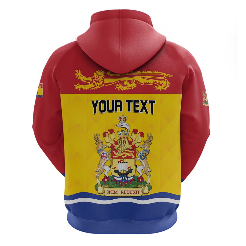 Personalized Canada New Brunswick Province Hoodie Golden Lion Lymphad LT01