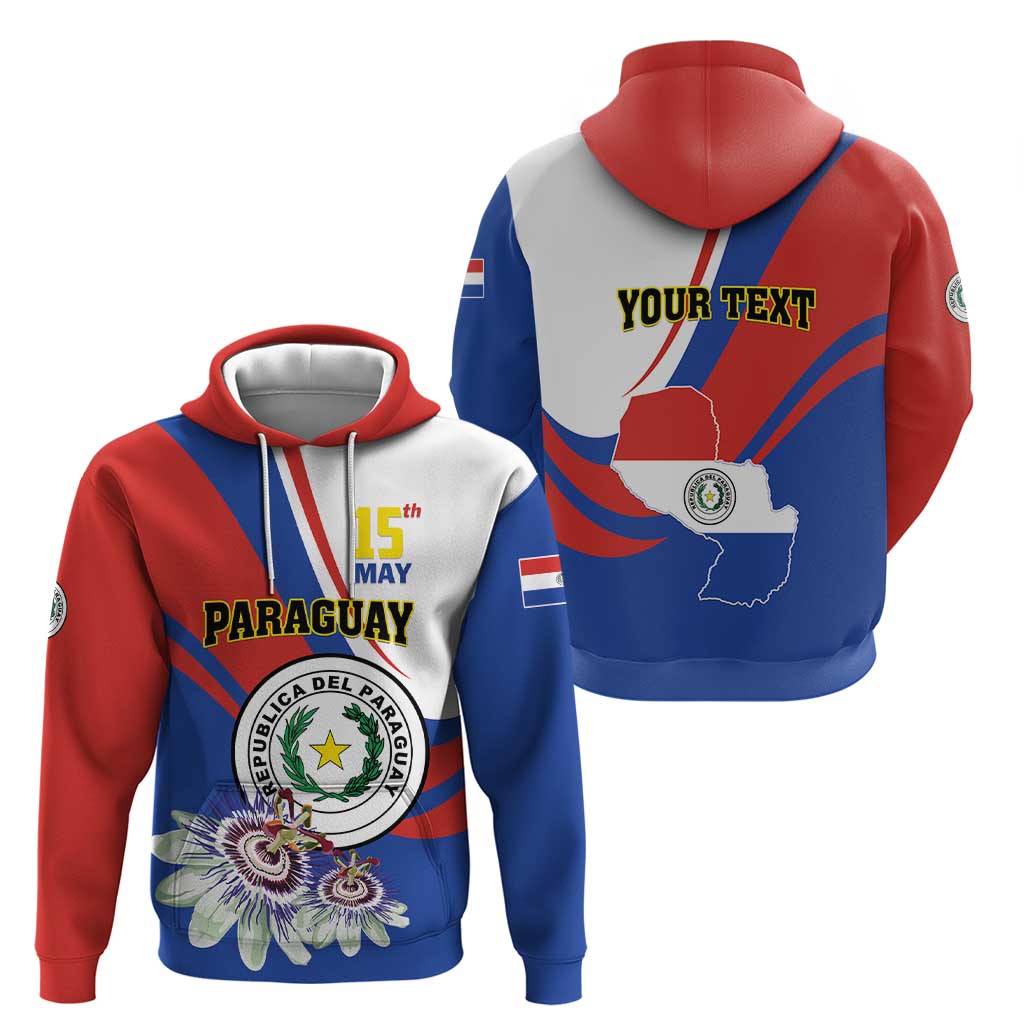 Personalized Paraguay Independence Day 2025 Hoodie Passiflora Paz y justicia LT01