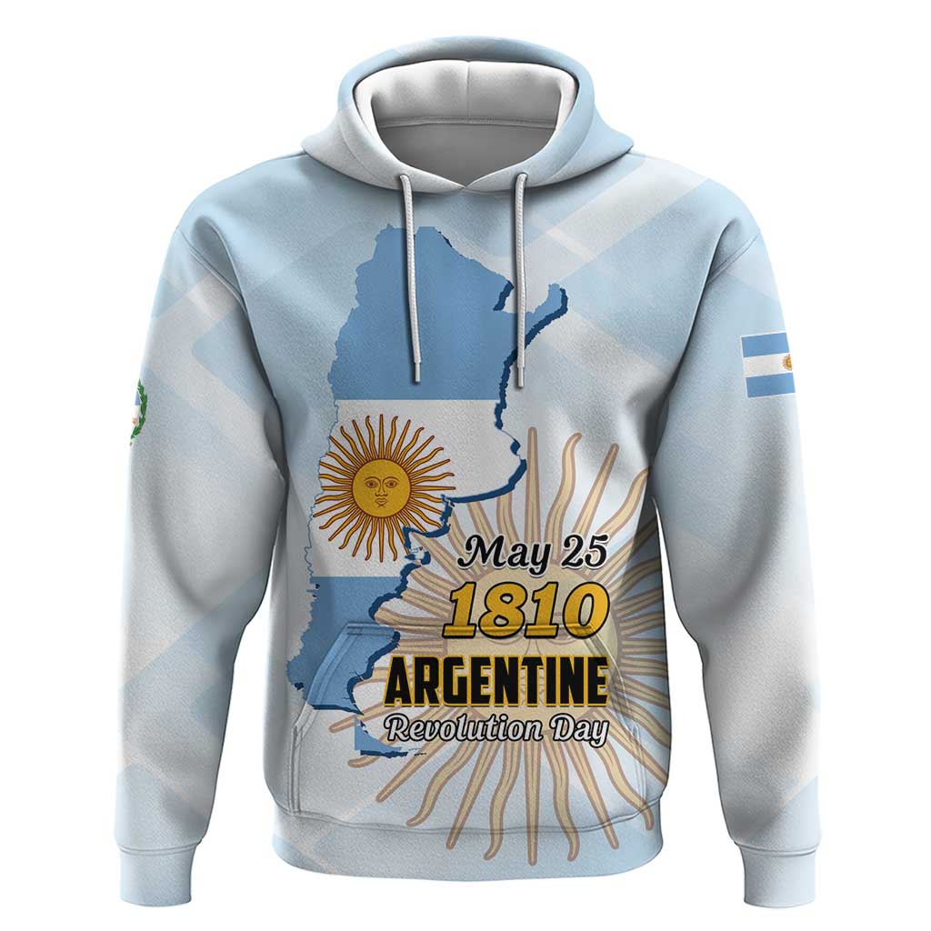 Personalized Argentine Revolution Day 1810 Hoodie Sol de Mayo LT01