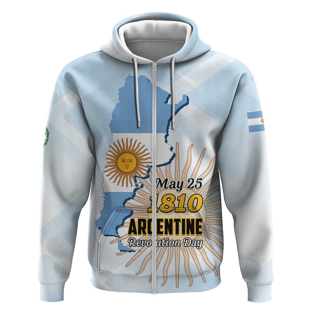 Personalized Argentine Revolution Day 1810 Hoodie Sol de Mayo LT01