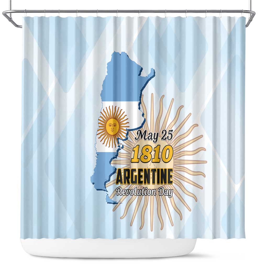 Argentine Revolution Day 1810 Shower Curtain Sol de Mayo LT01