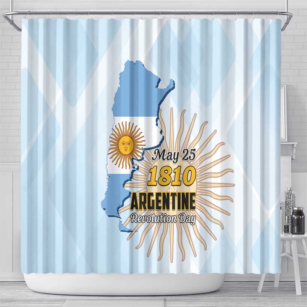Argentine Revolution Day 1810 Shower Curtain Sol de Mayo LT01