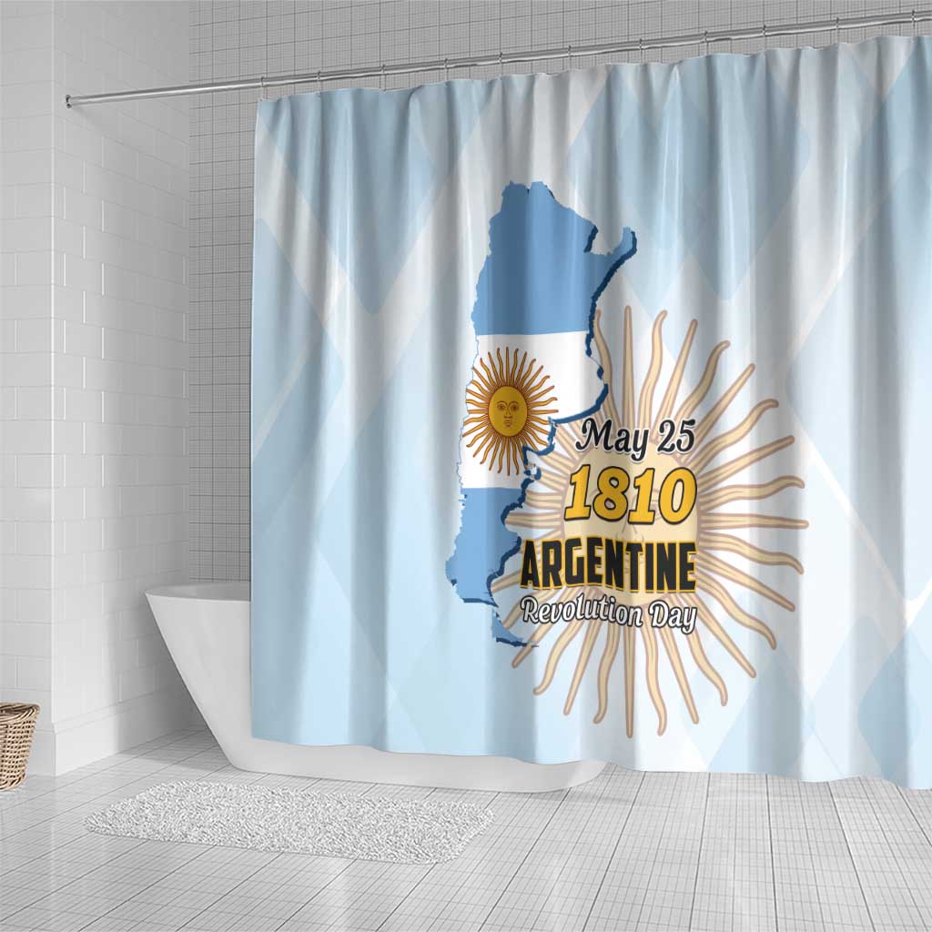 Argentine Revolution Day 1810 Shower Curtain Sol de Mayo LT01