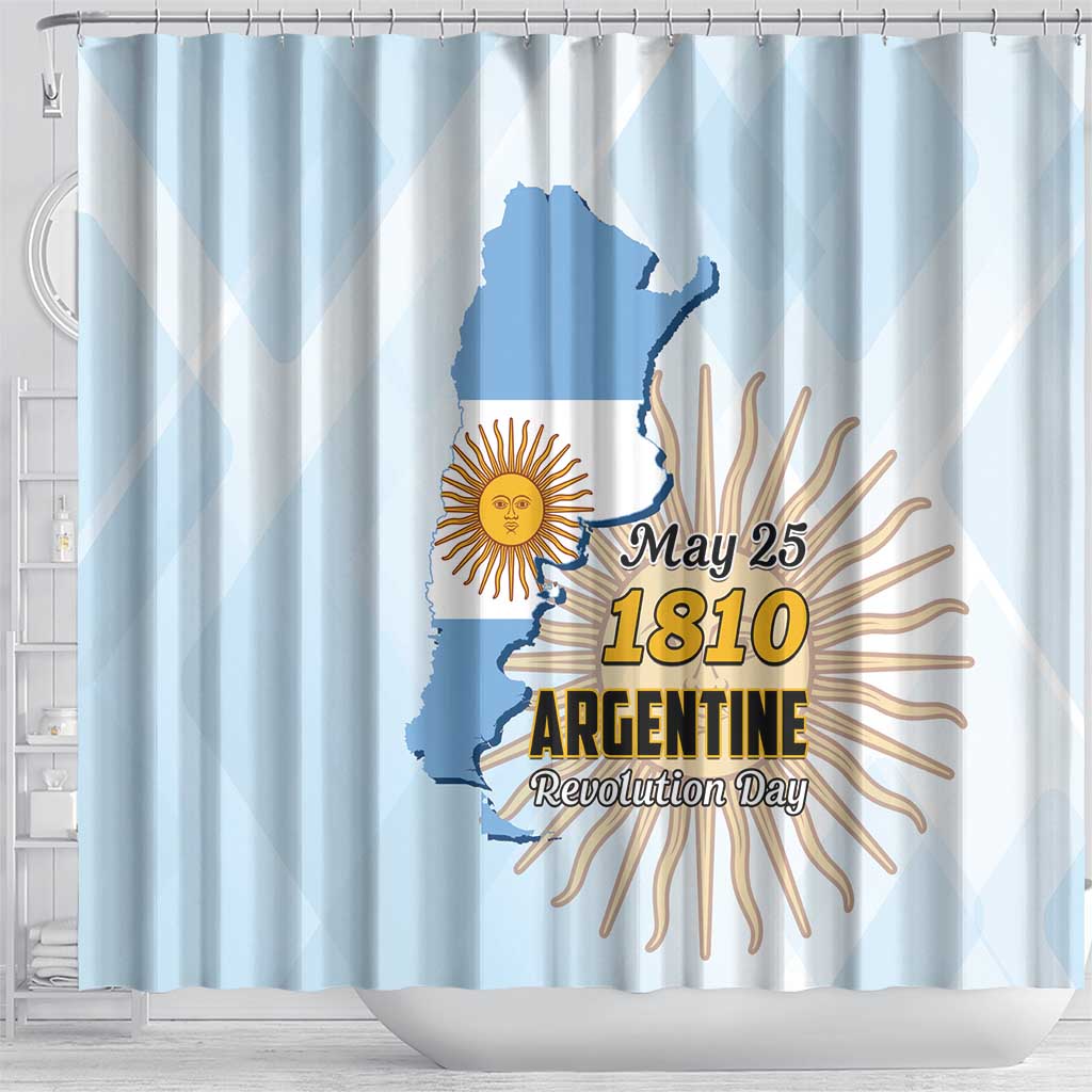 Argentine Revolution Day 1810 Shower Curtain Sol de Mayo LT01