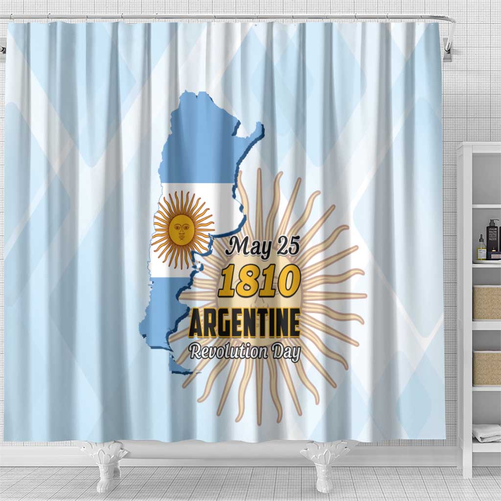 Argentine Revolution Day 1810 Shower Curtain Sol de Mayo LT01
