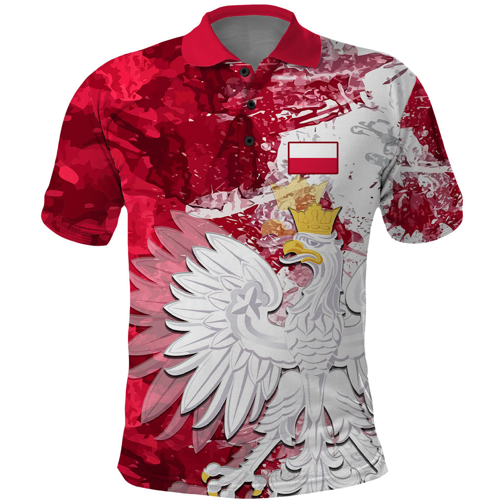 Poland Polo Shirt Polska Coat Of Arms Flag Style LT01