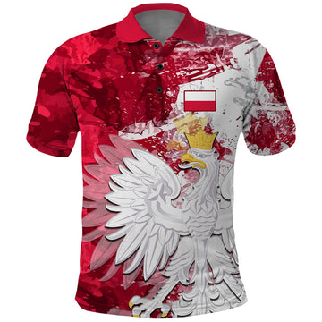 Poland Polo Shirt Polska Coat Of Arms Flag Style LT01