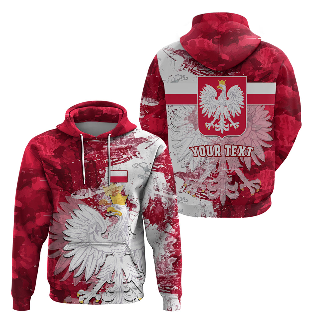 Custom Poland Hoodie Polska Coat Of Arms Flag Style LT01