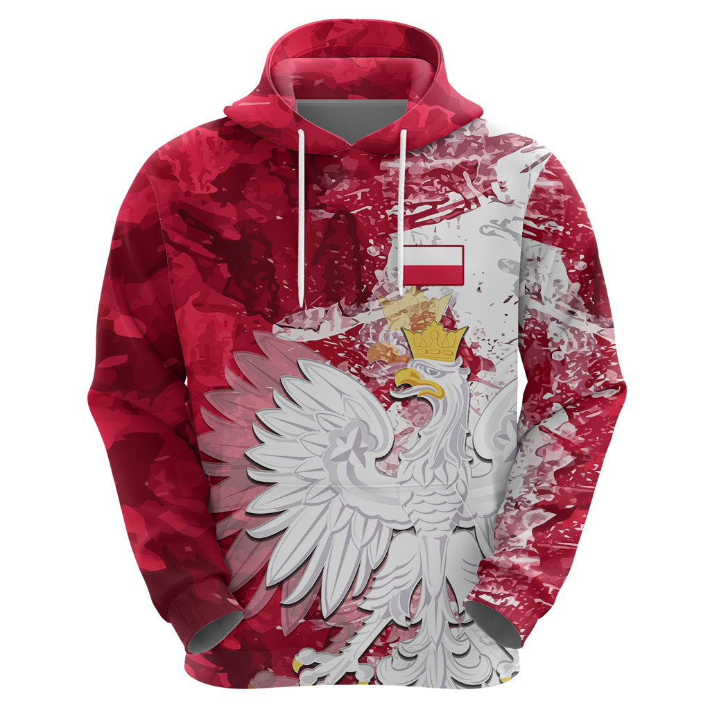 Custom Poland Hoodie Polska Coat Of Arms Flag Style LT01