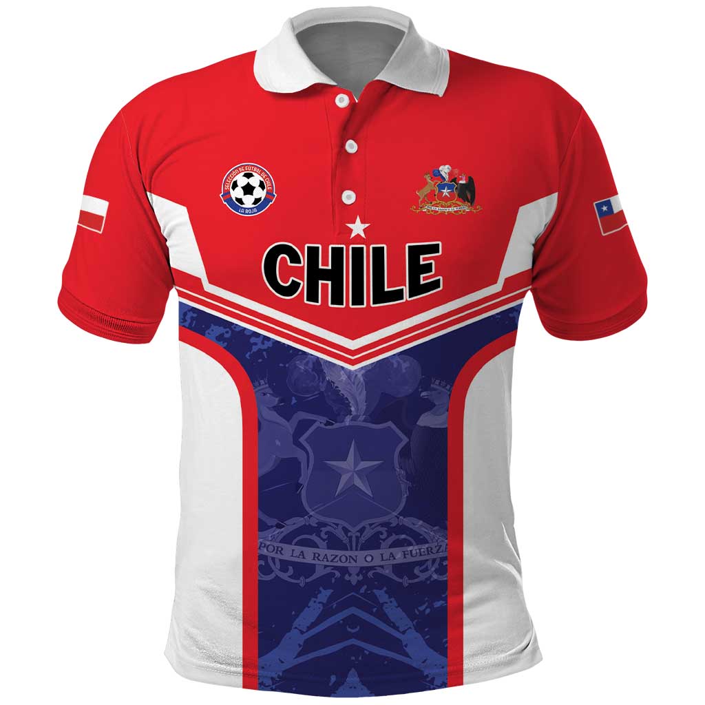 Custom Football Chile Polo Shirt Vamos La Roja LT01