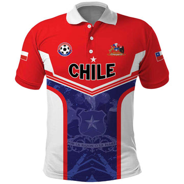 Custom Football Chile Polo Shirt Vamos La Roja LT01
