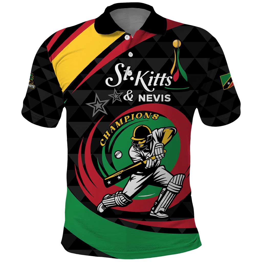Personalized Saint Kitts and Nevis Cricket Champions Polo Shirt LT01