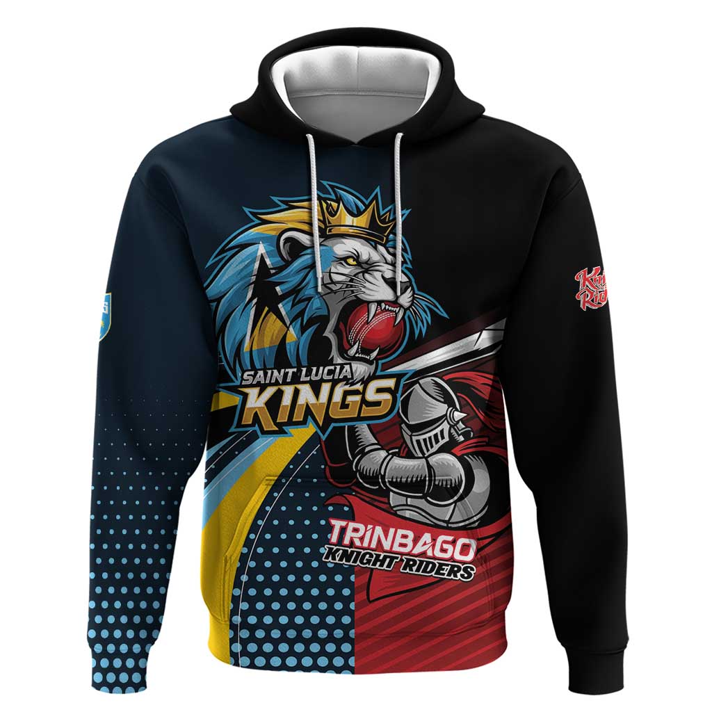 Knight Riders Trinbago Vs Kings St Lucia Cricket Hoodie LT01
