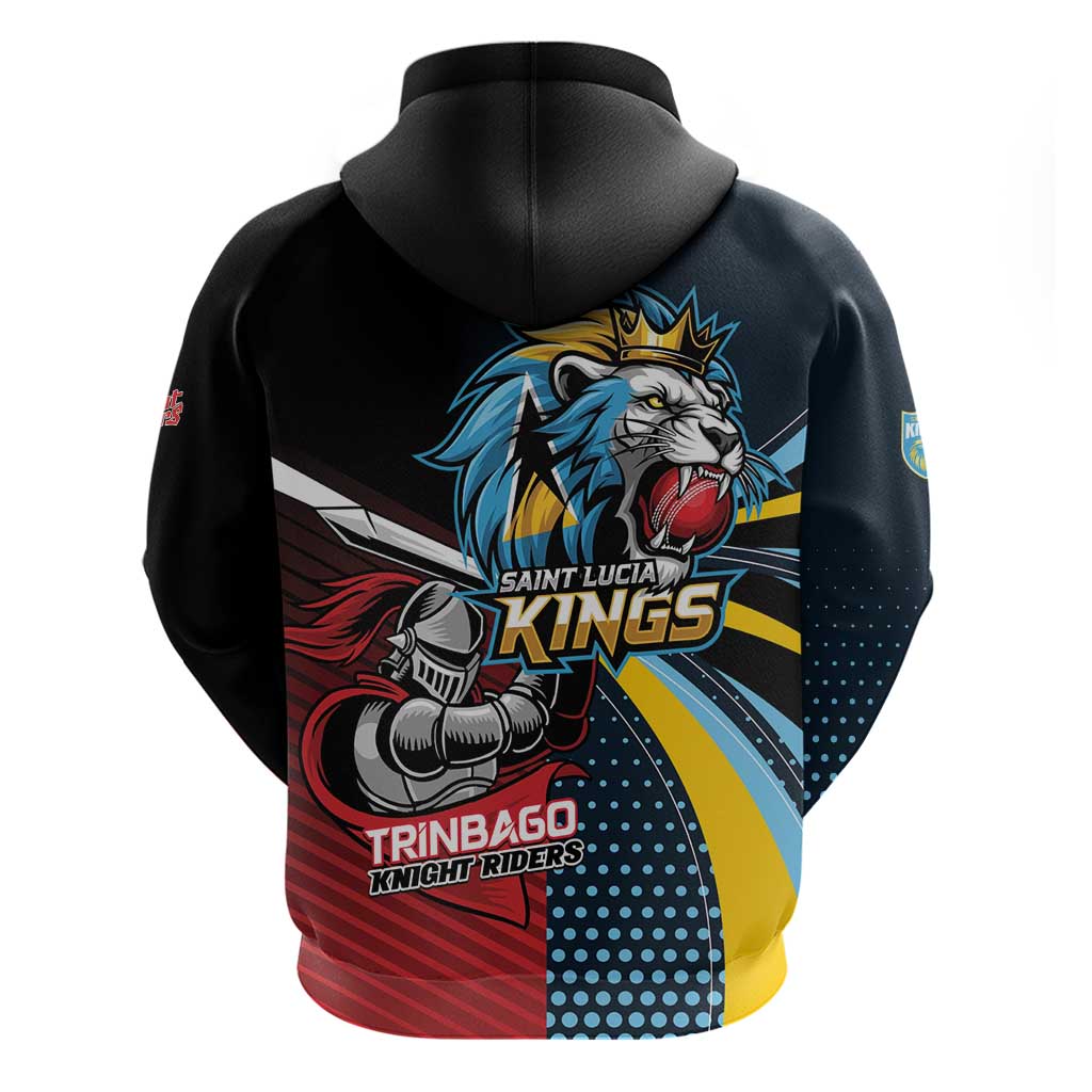 Knight Riders Trinbago Vs Kings St Lucia Cricket Hoodie LT01