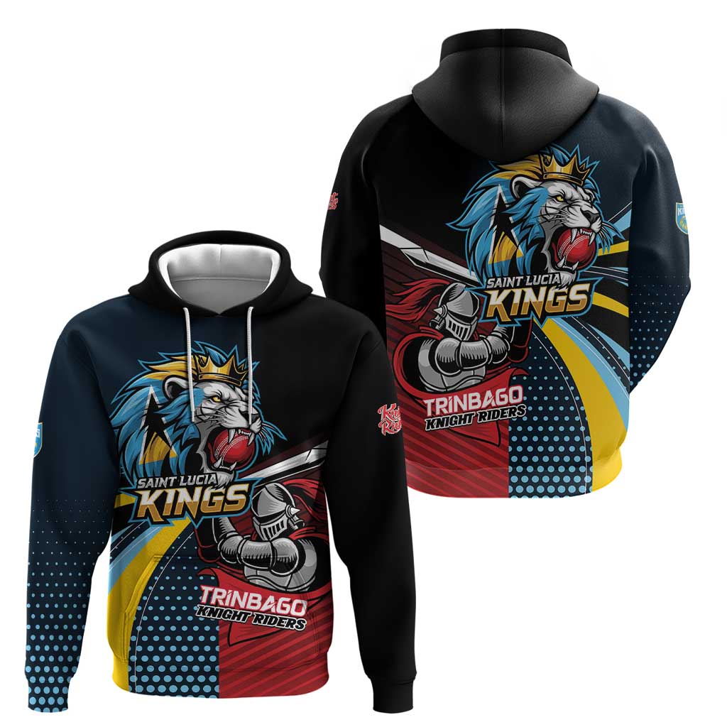 Knight Riders Trinbago Vs Kings St Lucia Cricket Hoodie LT01