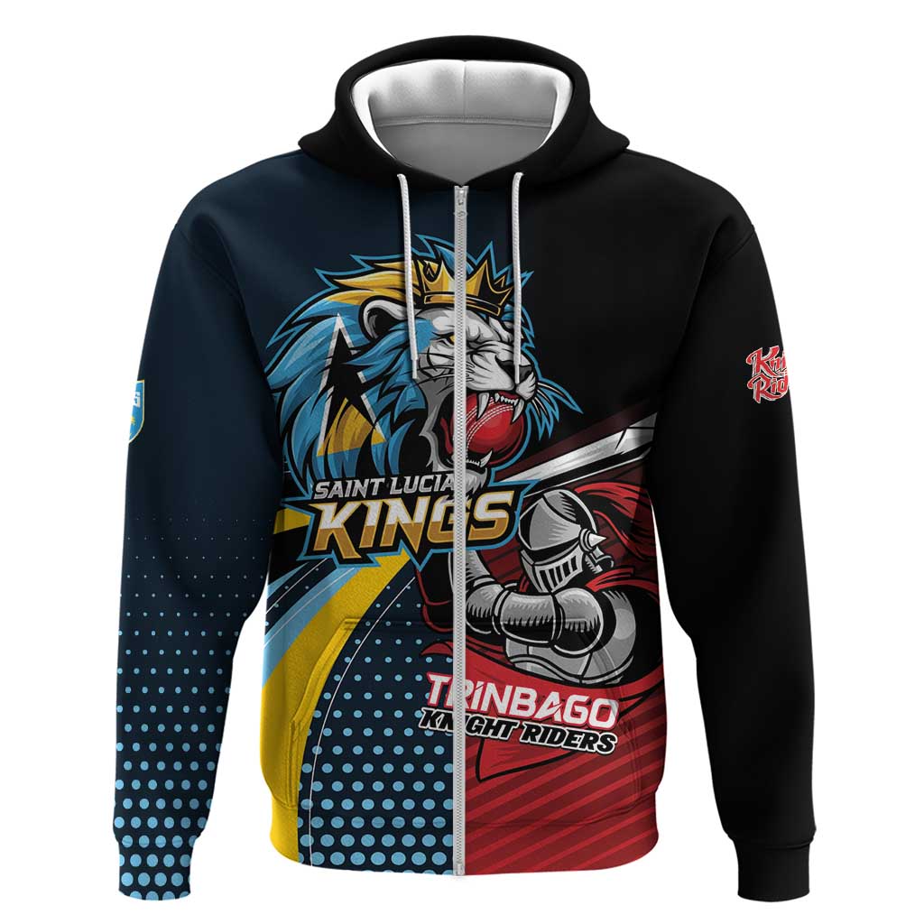 Knight Riders Trinbago Vs Kings St Lucia Cricket Hoodie LT01