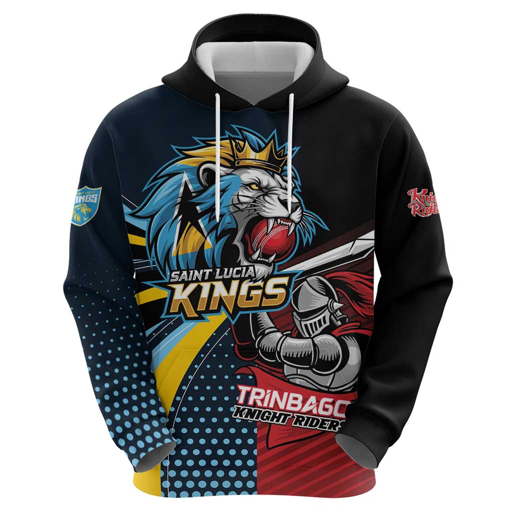 Knight Riders Trinbago Vs Kings St Lucia Cricket Hoodie LT01