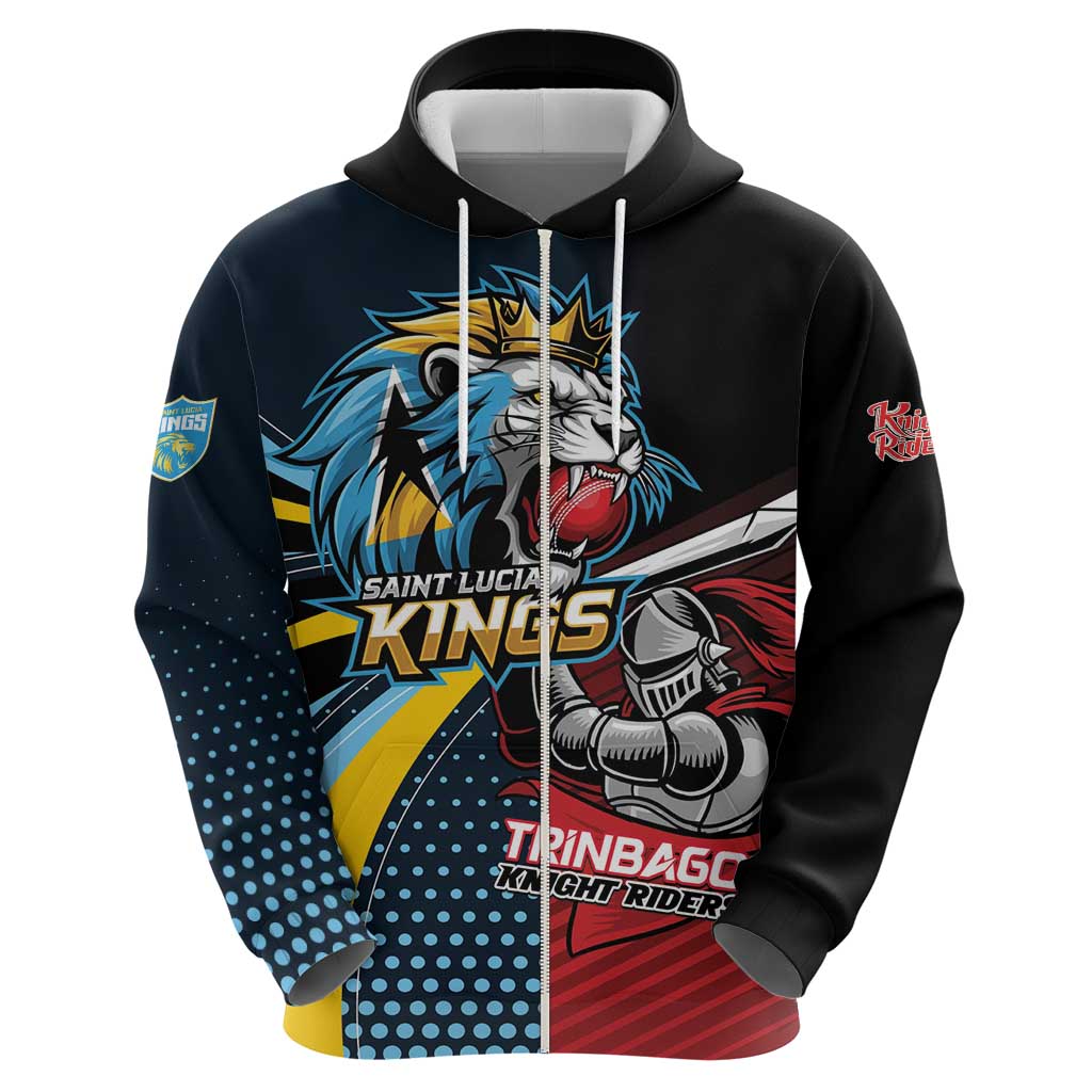 Knight Riders Trinbago Vs Kings St Lucia Cricket Hoodie LT01