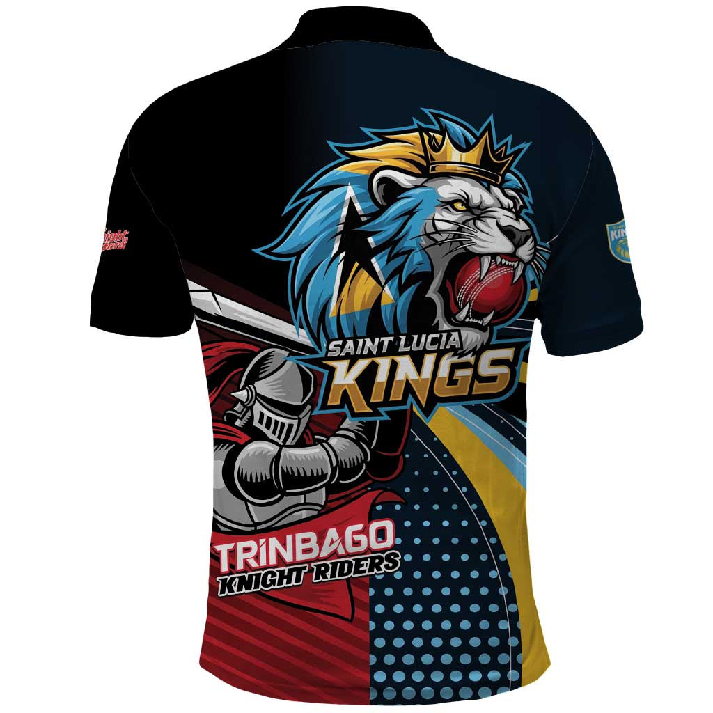 Knight Riders Trinbago Vs Kings St Lucia Cricket Polo Shirt LT01