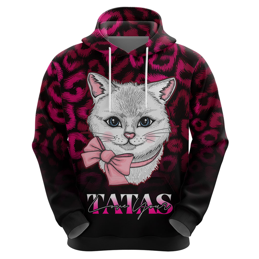Personalised Love Your Tatas Hoodie Cat Breast Cancer Awareness LT01