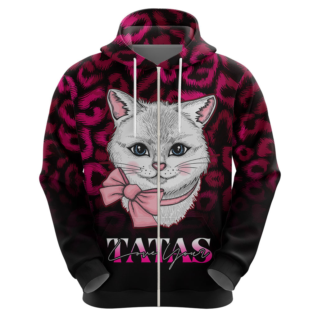 Personalised Love Your Tatas Hoodie Cat Breast Cancer Awareness LT01