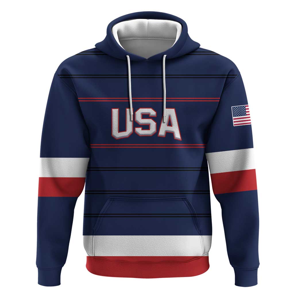 Custom USA Ice Hockey Team Hoodie Go Champions LT01