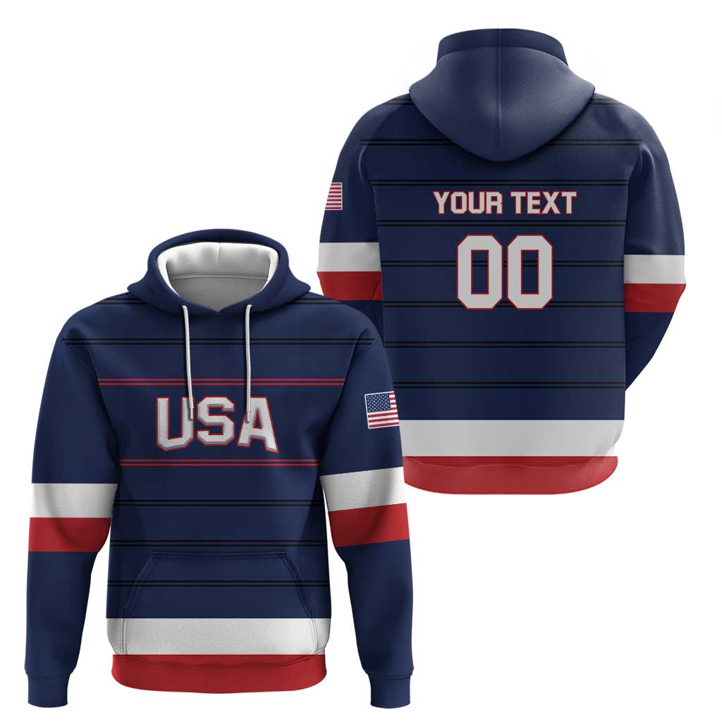 Custom USA Ice Hockey Team Hoodie Go Champions LT01