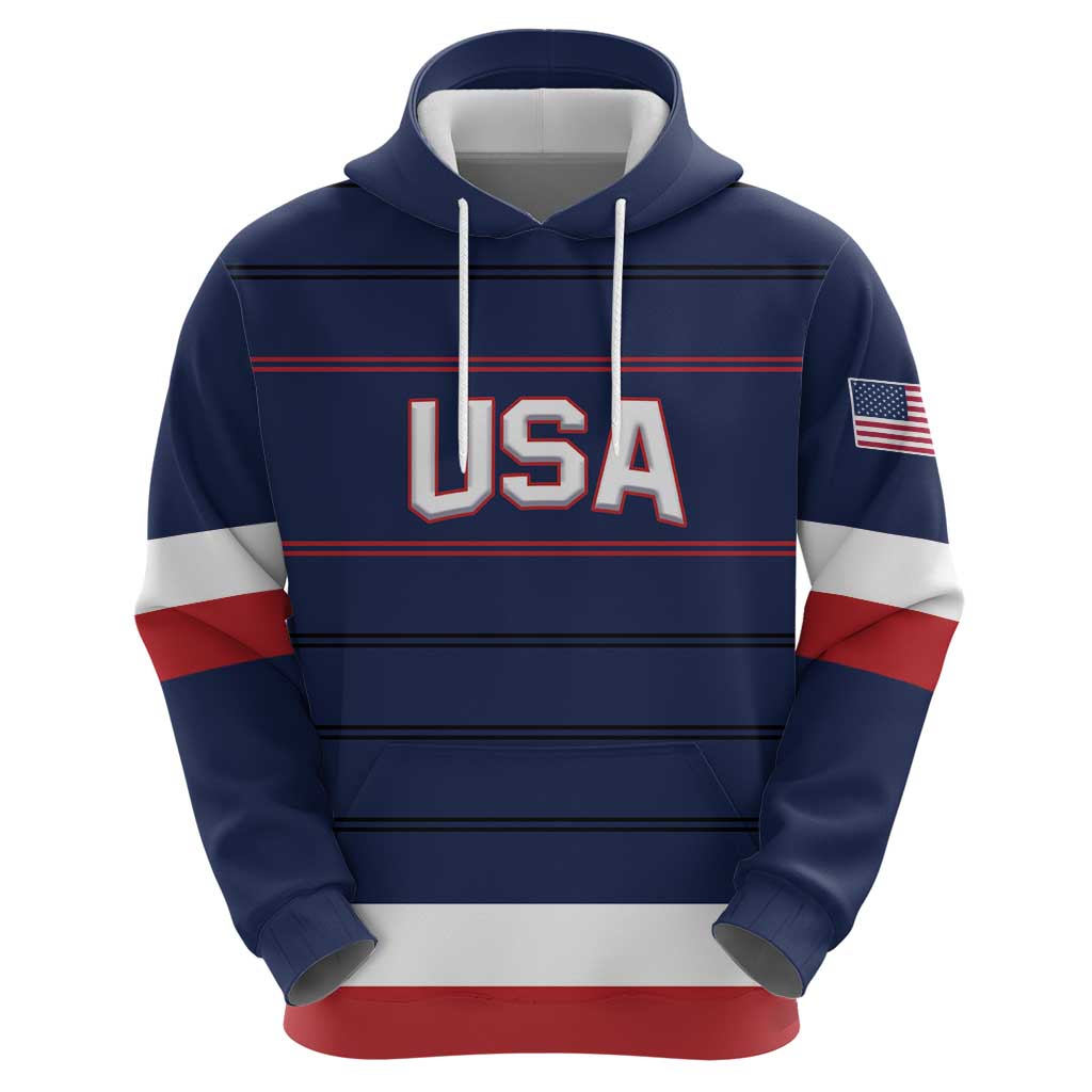 Custom USA Ice Hockey Team Hoodie Go Champions LT01