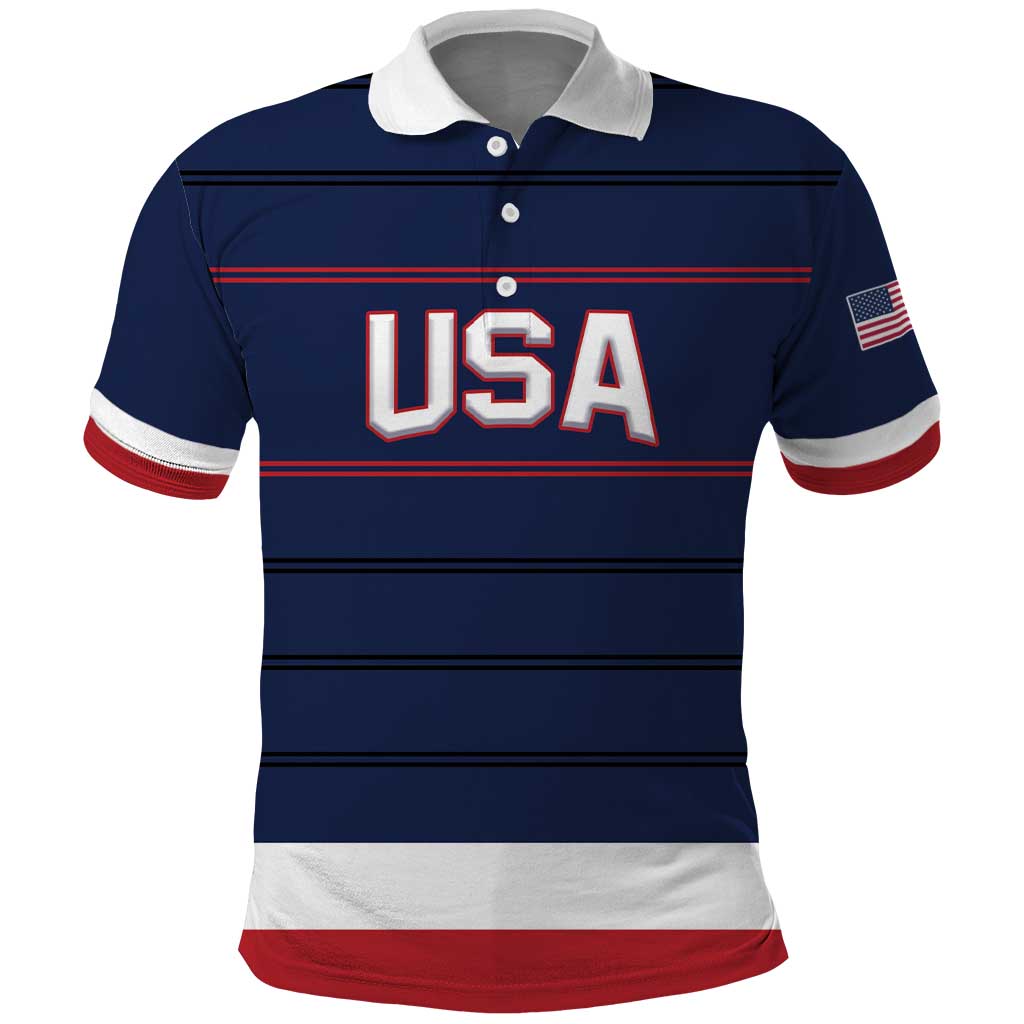 Custom USA Ice Hockey Team Polo Shirt Go Champions LT01