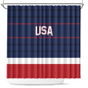 USA Ice Hockey Team Shower Curtain Go Champions LT01