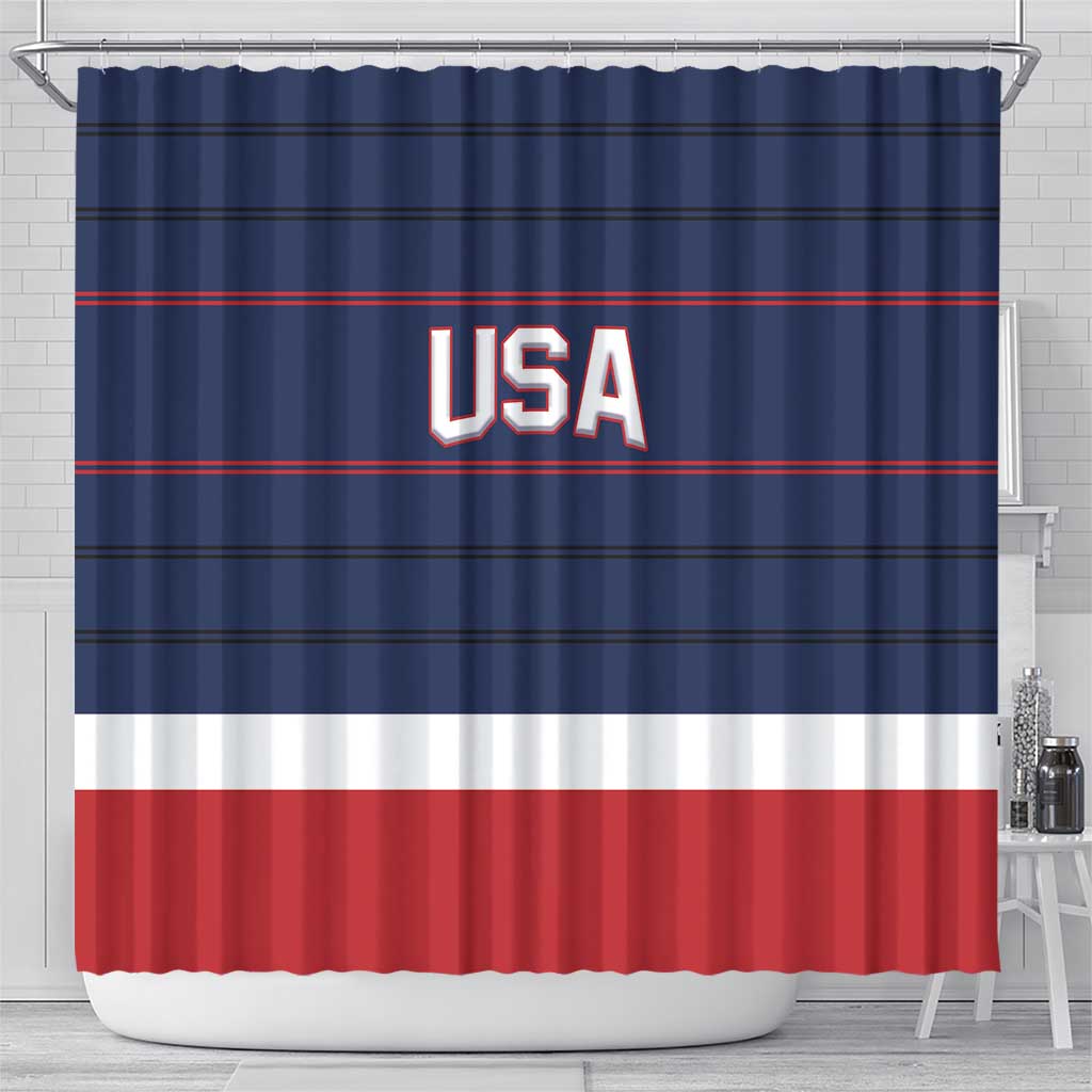 USA Ice Hockey Team Shower Curtain Go Champions LT01