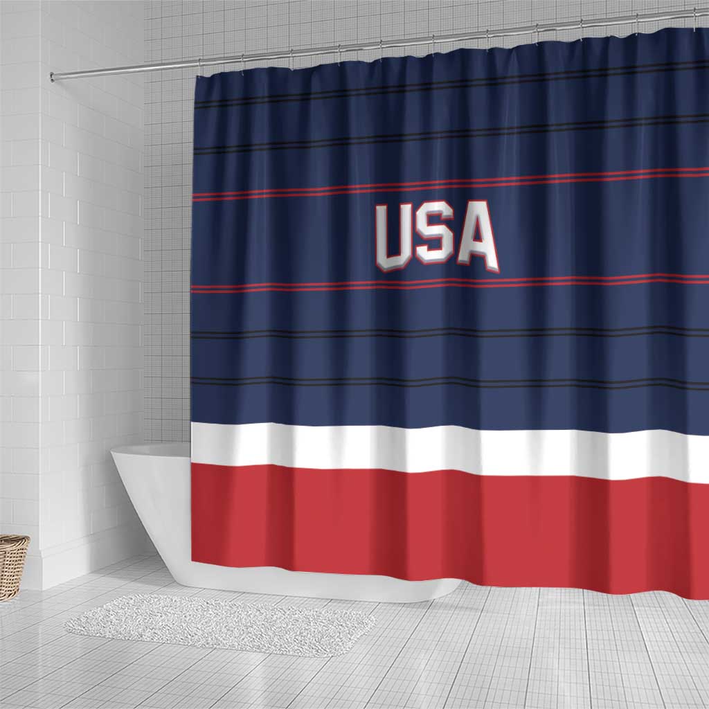 USA Ice Hockey Team Shower Curtain Go Champions LT01