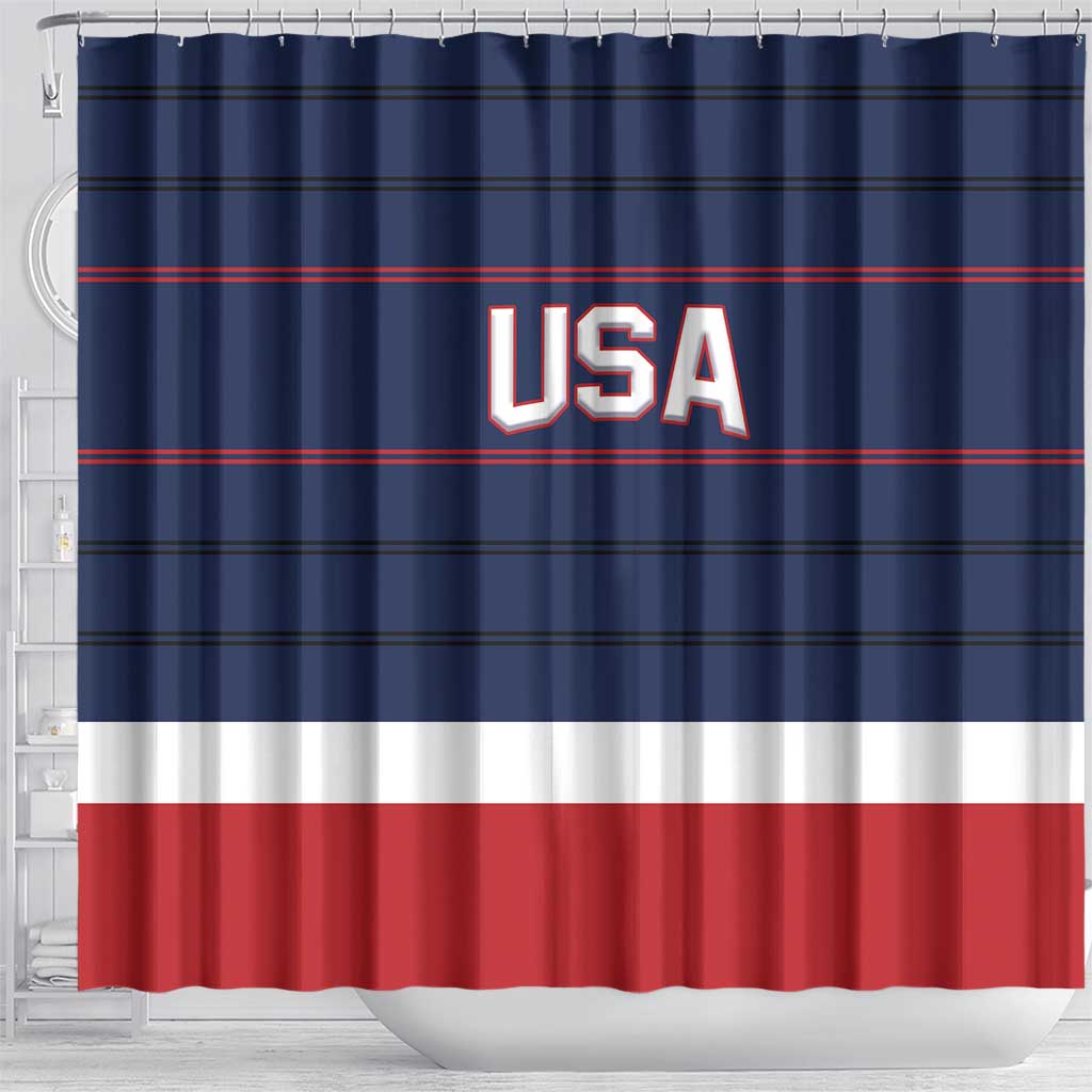 USA Ice Hockey Team Shower Curtain Go Champions LT01