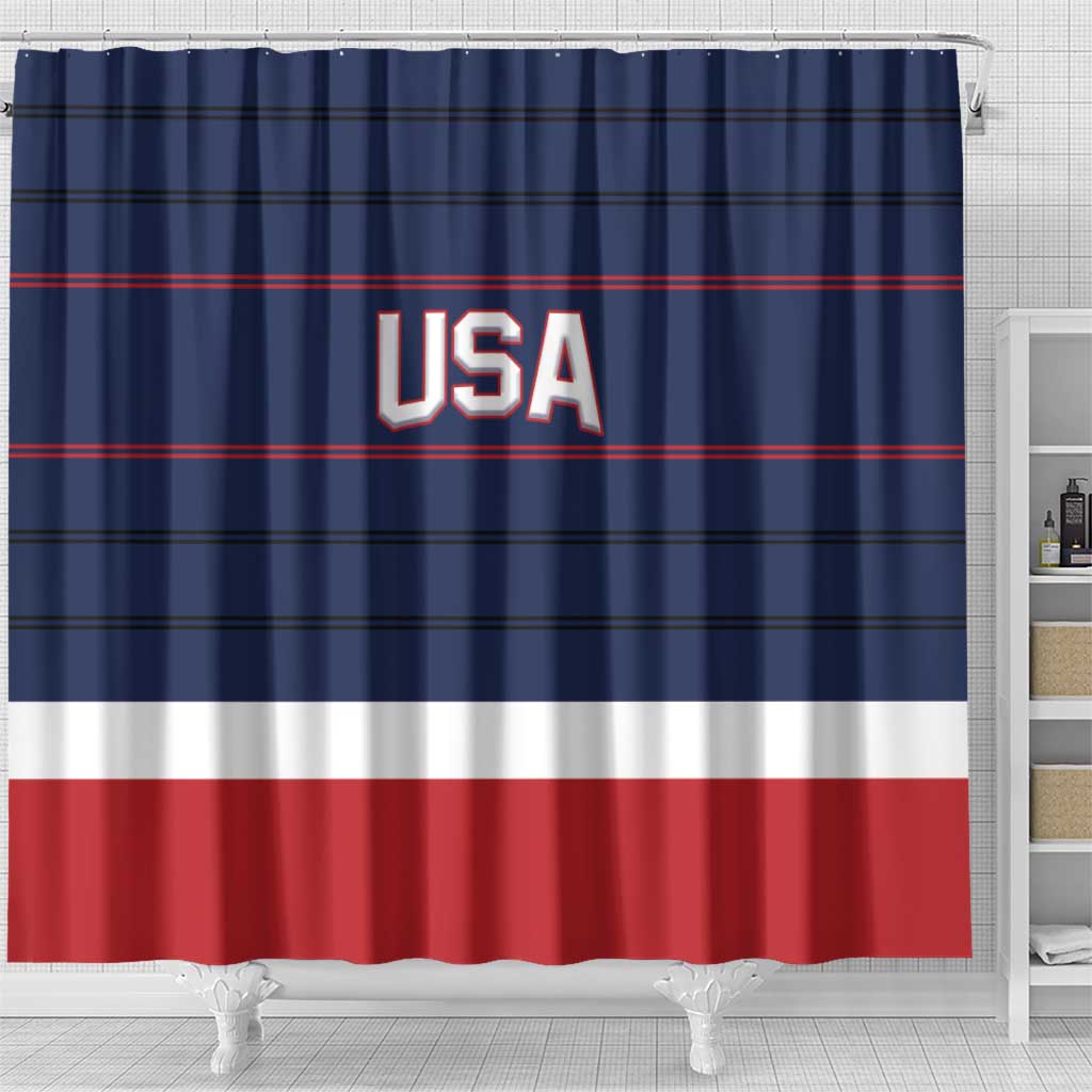 USA Ice Hockey Team Shower Curtain Go Champions LT01