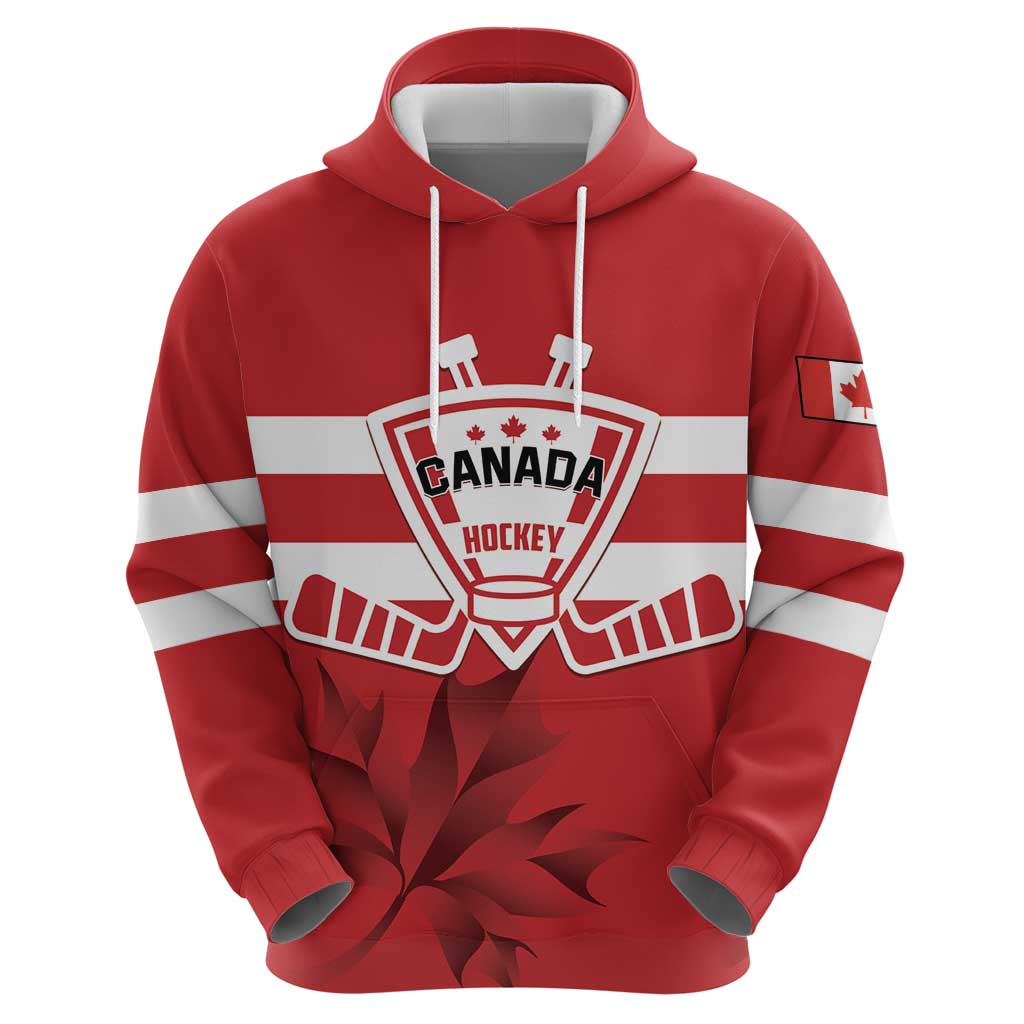 Custom Canada Hockey Team Hoodie Maple Leaf Red Version LT01