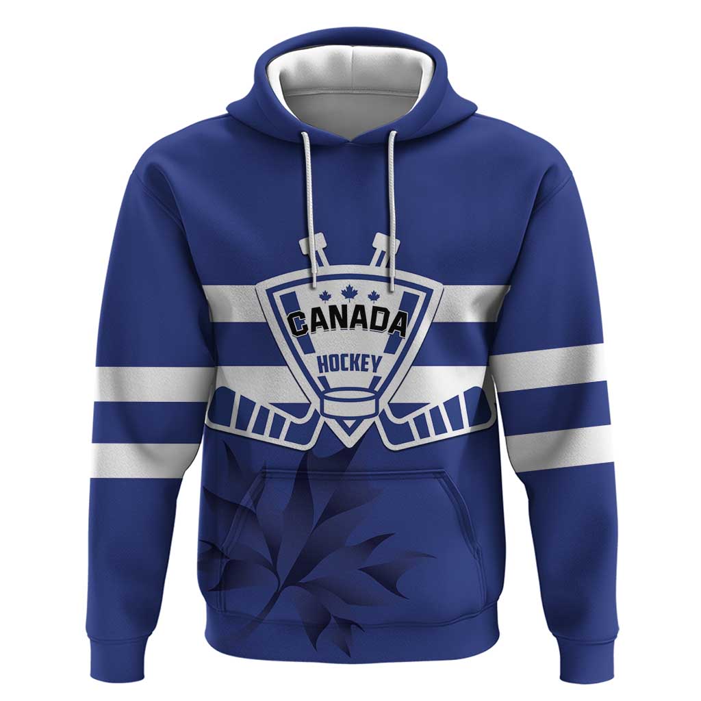 Custom Canada Hockey Team Hoodie Maple Leaf Blue Version LT01