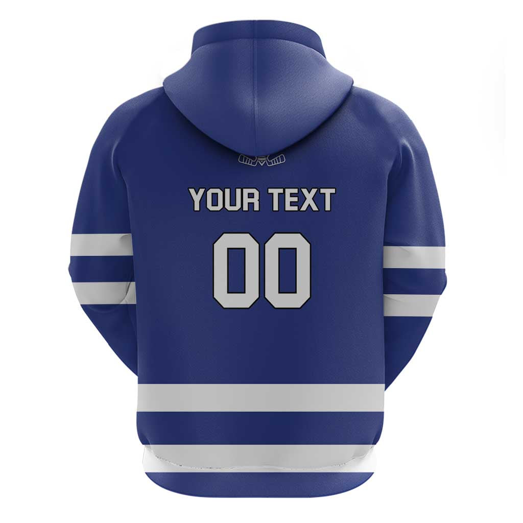 Custom Canada Hockey Team Hoodie Maple Leaf Blue Version LT01